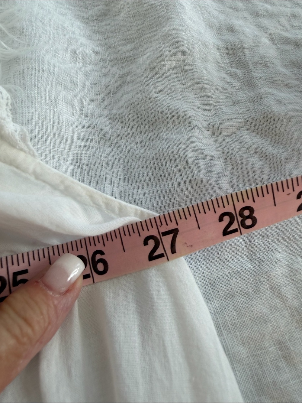 DOÉN “Heirloom Monogram” Nightgown, White, Embroidery Monogram, “M” Size L - Picture 15 of 15
